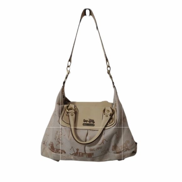 COACH ASHLEY FABRIC HORSE SATCHEL BAG - Picture 1 of 13